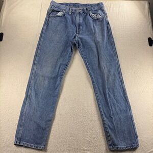 VTG Wrangler‎ Jeans Authentic 36x34 Mens Blue Denim Pants Classic Straight Leg